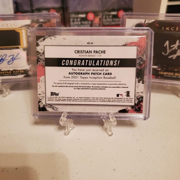 2021 Topps Inception CRISTIAN PACHE #APC-CP Rookie RC Patch Auto /120 Athletics - Picture 2 of 2